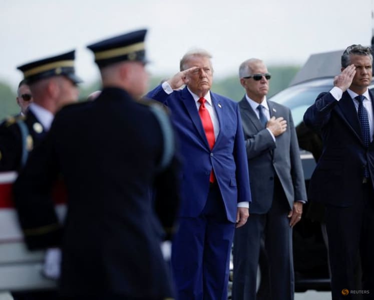 Trump attends return of US soldiers killed in Iran war