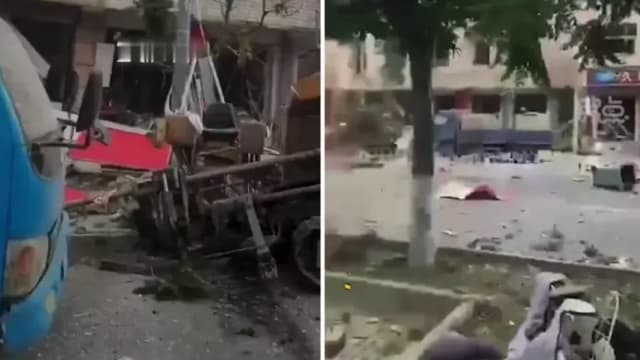 中国天津燃气管道爆炸 23人受伤