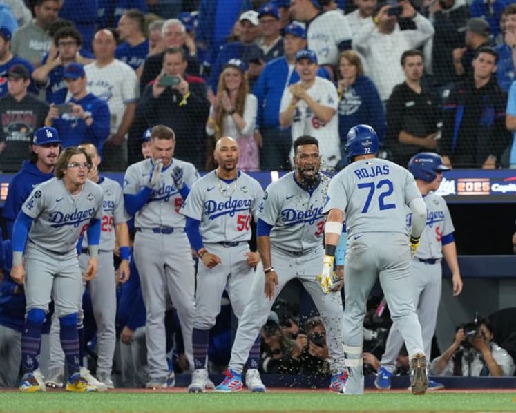 Baseball-Dodgers rally to beat Blue Jays, repeat as World Series champions