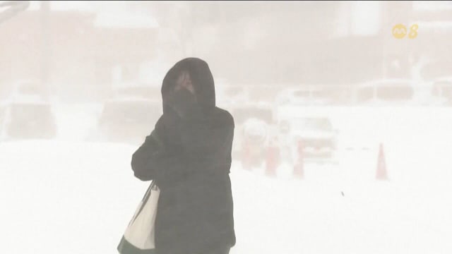 北海道暴雪致交通瘫痪 百余航班近300趟列车取消