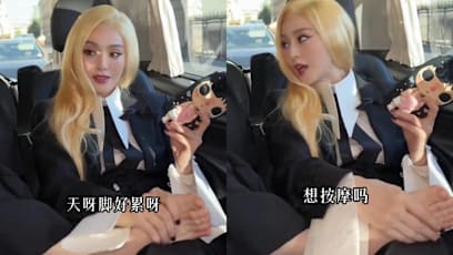 Fan Bingbing Amuses Fans By Casually Rubbing Her Foot During Paris Fashion Week Vlog