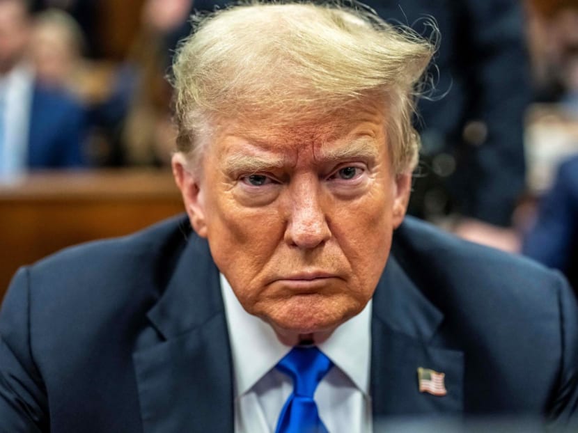 Former US President Donald Trump at his criminal trial at the Manhattan Criminal Court in New York City on May 30, 2024.