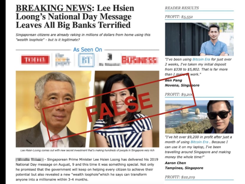 The statements the article attributed to Prime Minister Lee Hsien Loong are completely false, the Monetary Authority of Singapore said. The statements the article attributed to Prime Minister Lee Hsien Loong are completely false, the Monetary Authority of Singapore said.