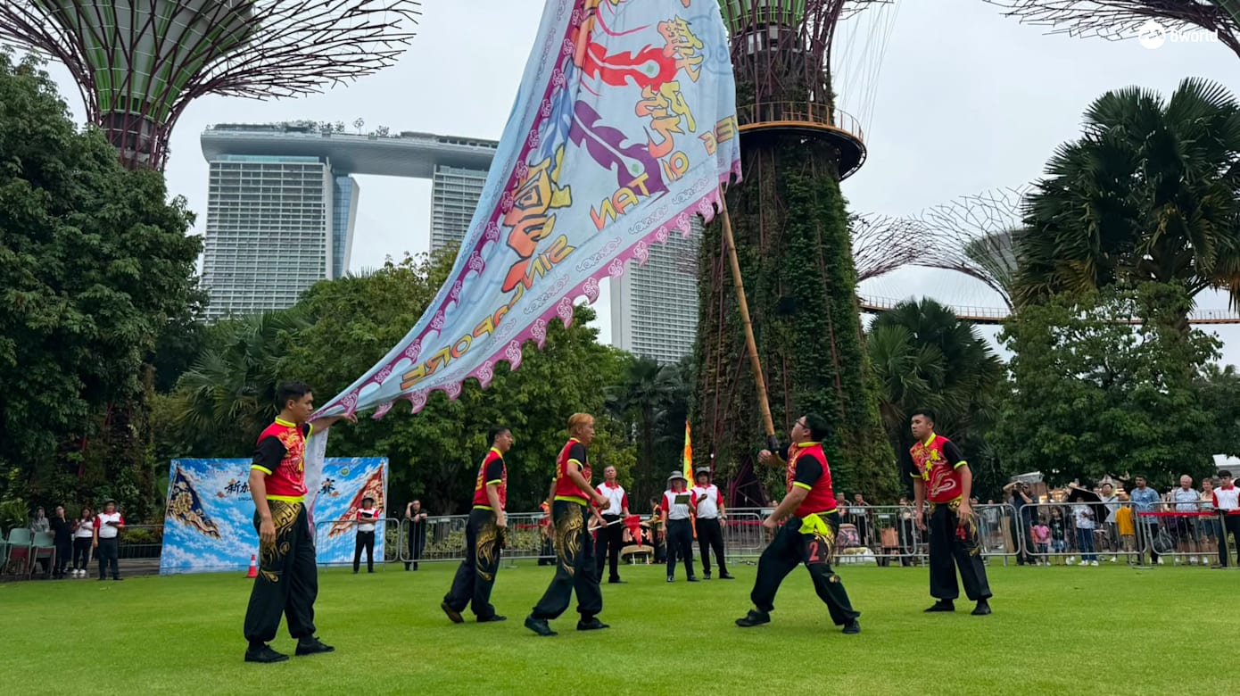 排名12的凤齐坛龙狮学院，在赛事中取得了8.38分。（图：林祥龙）