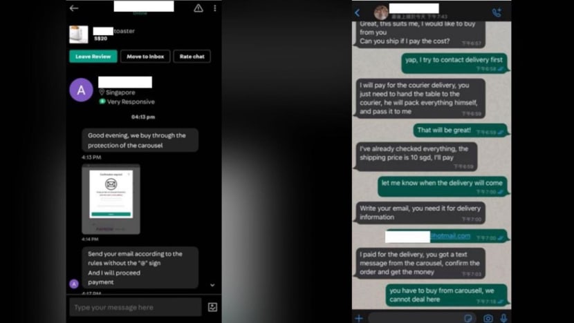More than S$830,000 lost to Carousell phishing scams in December as police warn of sharp rise in cases More than S$830,000 lost to Carousell phishing scams in December as police warn of sharp rise in cases