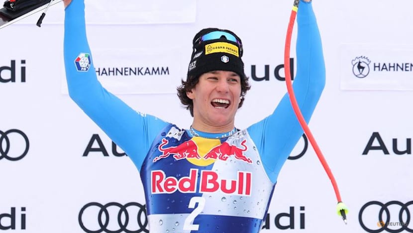Alpine skiing-Franzoni wins Kitzbuehel downhill with Odermatt second
