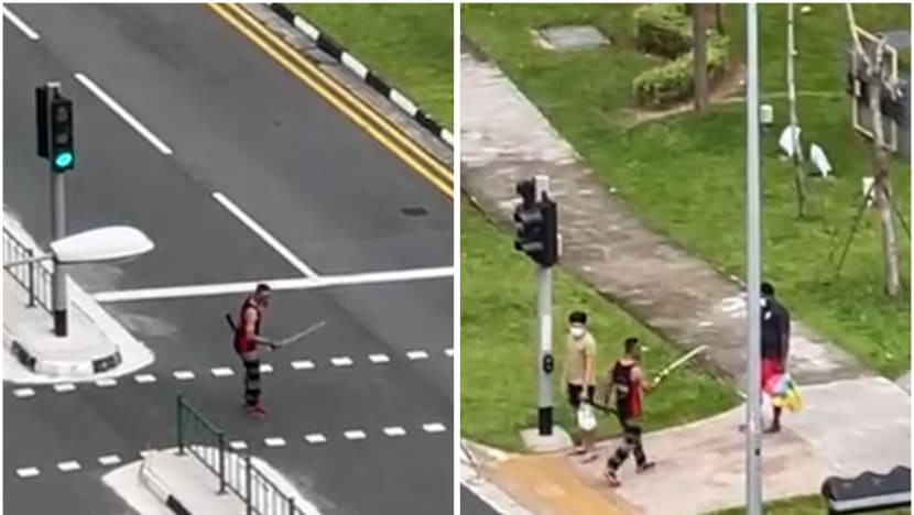 Police arrest man who swung sword at passers-by, cars near Buangkok Square mall