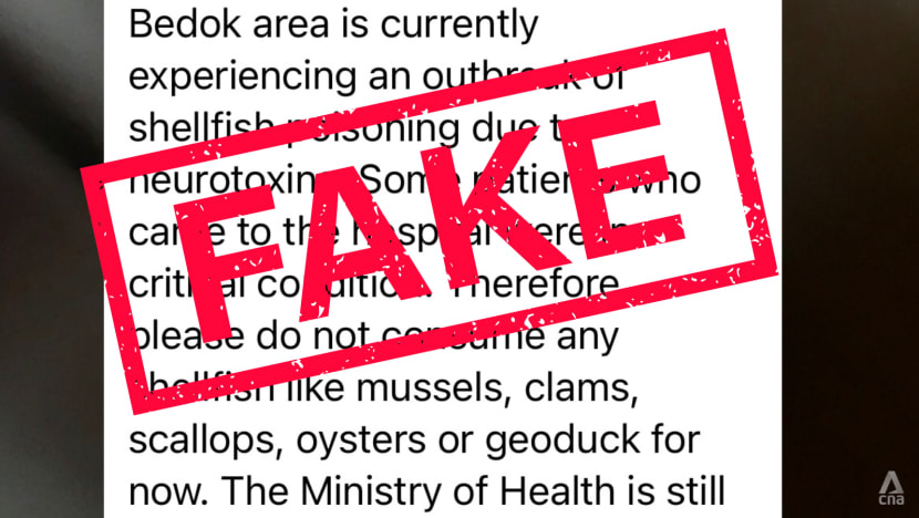 Rumours on WhatsApp about shellfish poisoning outbreak in Bedok untrue: SFA, MOH Rumours on WhatsApp about shellfish poisoning outbreak in Bedok untrue: SFA, MOH
