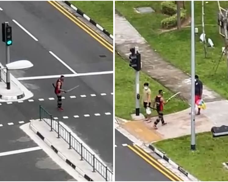 Police arrest man who swung sword at passers-by, cars near Buangkok Square mall