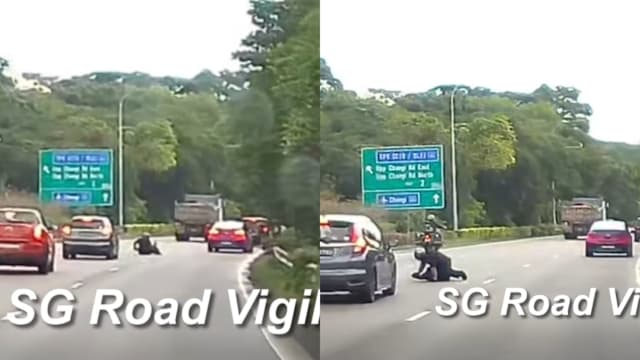 摩托车骑士路上翻覆 被送院治疗