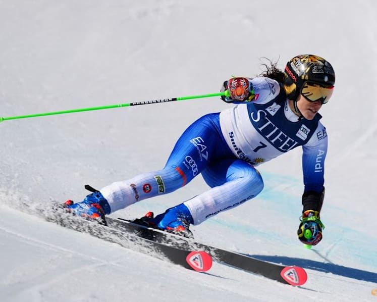 Alpine skiing-Austria's Scheib wins Kronplatz GS, impressive return for Brignone