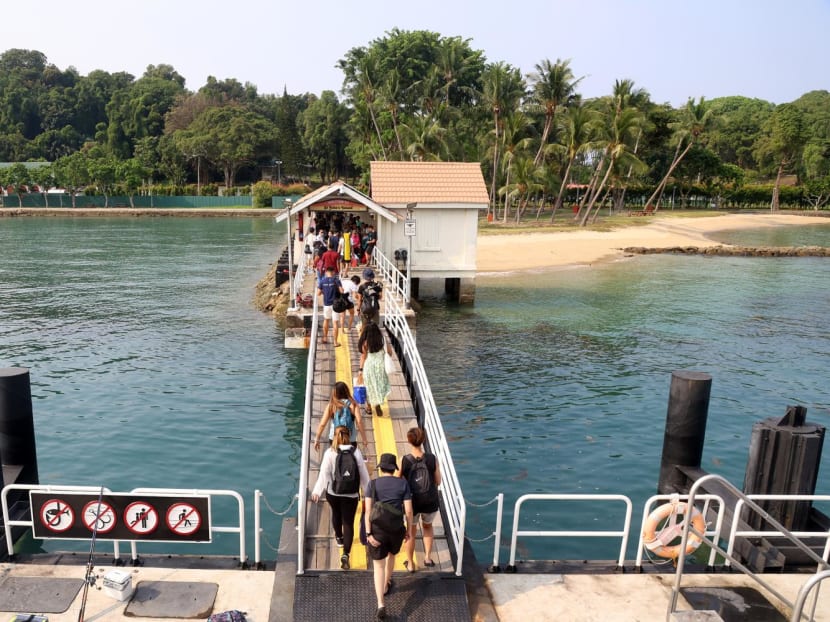Visitors arriving on St John's Island on Oct 15, 2023. 