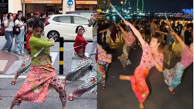 中国网红回应牛车水舞蹈争议  称娘惹服是网购时误选
