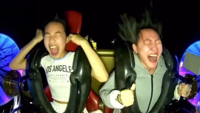 克拉码头挑战极限弹弓秋千　小S、许老三吓得花容失色