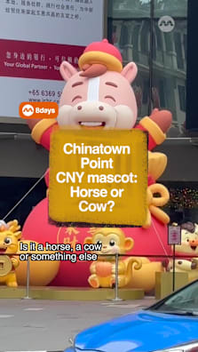 Horse, Cow.. Panda? This Chinatown mascot has moved past the 12 zodiacs #8dayssg #8dayssgtrending #chinatown #cny #sgtiktok 