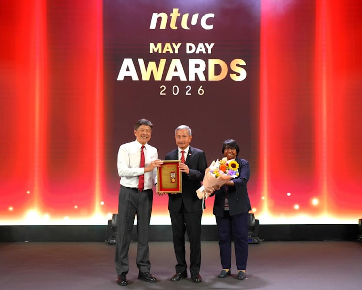 Foreign Affairs Minister Vivian Balakrishnan receives top May Day award from NTUC