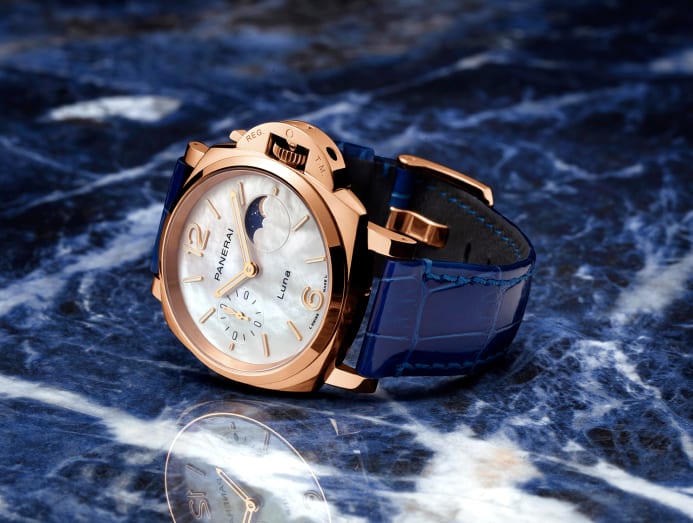 The night sky on your wrist Panerai s Luminor Due collection gets a moon phase CNA Luxury