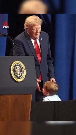 'I don't want him to be Biden', says Trump after stopping child from running off stage
