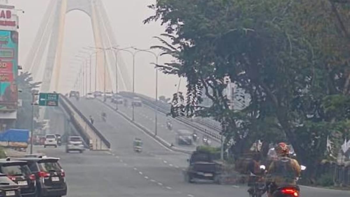 Kabut asap kepung Pekanbaru: Sekolah belajar dari rumah, jarak pandang tinggal 800 meter
