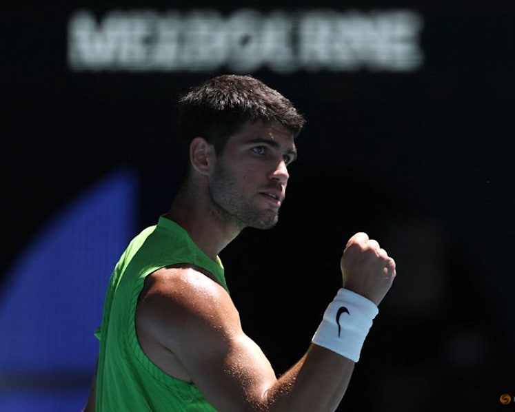 Alcaraz turns showman in Moutet mauling at Australian Open