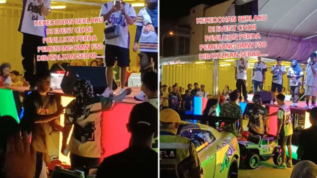 抽到大奖迟迟未上台痛失豪车 马国女大闹现场