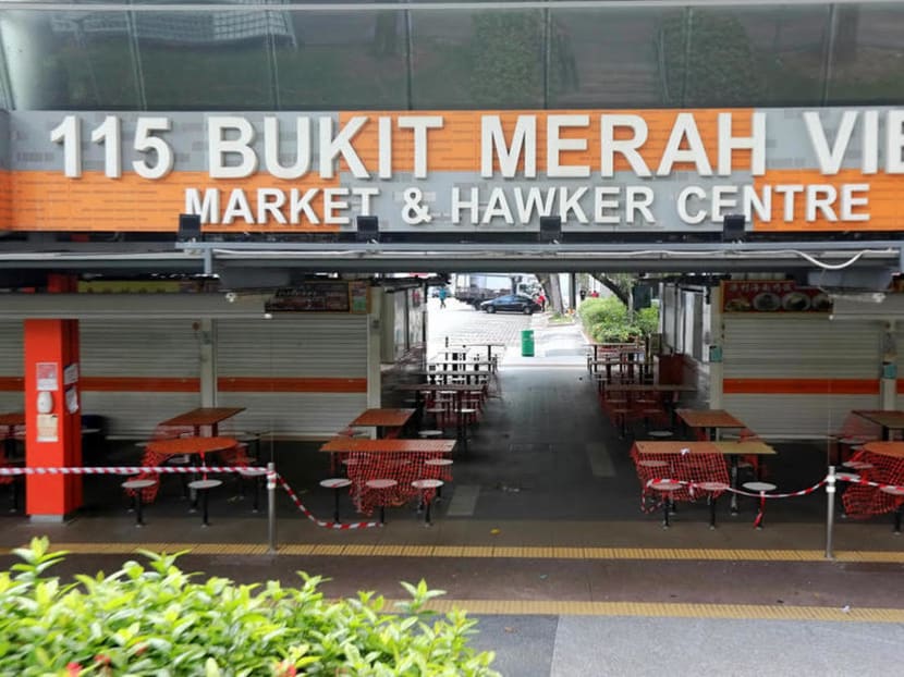 Cho Wai Keong, 61, pleaded guilty to voluntarily causing hurt to Madam Tan Poh Cheng, 61, at a hawker centre at 115 Bukit Merah View. Cho Wai Keong, 61, pleaded guilty to voluntarily causing hurt to Madam Tan Poh Cheng, 61, at a hawker centre at 115 Bukit Merah View.