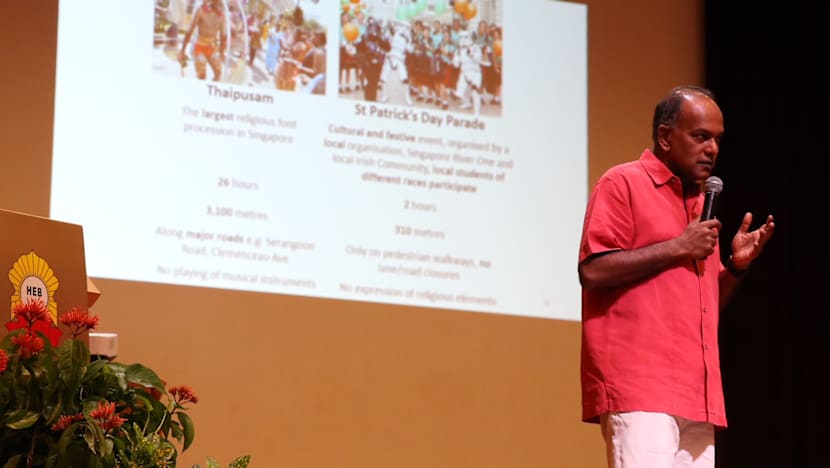 Thaipusam is one of the few religious foot processions to be held in Singapore: Shanmugam