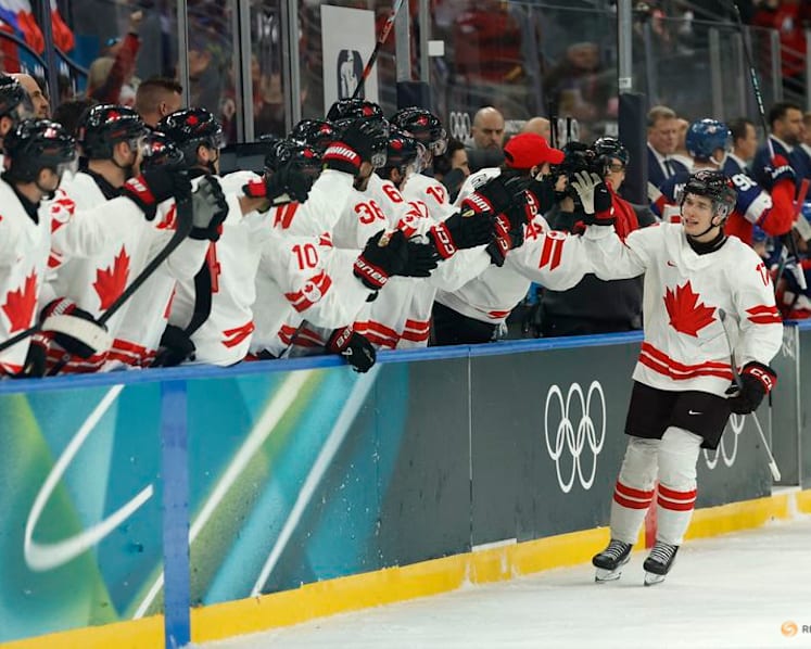 Ice hockey-Teen Celebrini makes early statement as Canada open campaign with emphatic win