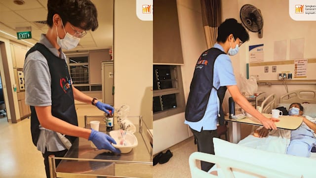 本地青年医院担任义工 当“守夜人”协助照料病患