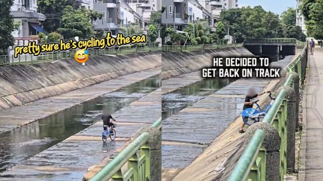 男子在大水沟内骑脚踏车？ HelloRide：实则团队在打捞回收 已报警