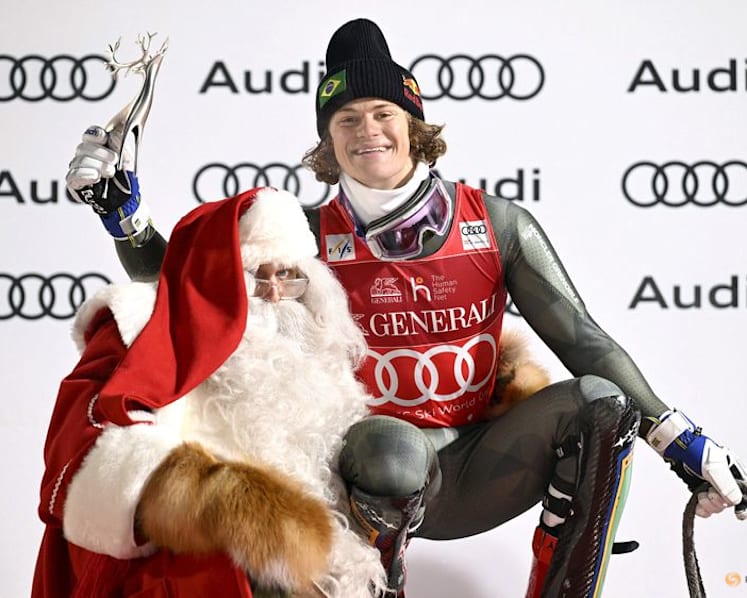 Alpine skiing-Pinheiro Braathen gives Brazil historic first World Cup win