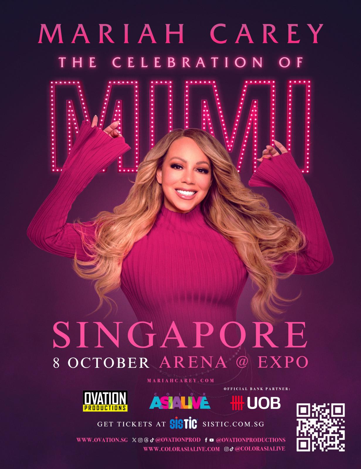 Music icon Mariah Carey to stage one-night Singapore concert