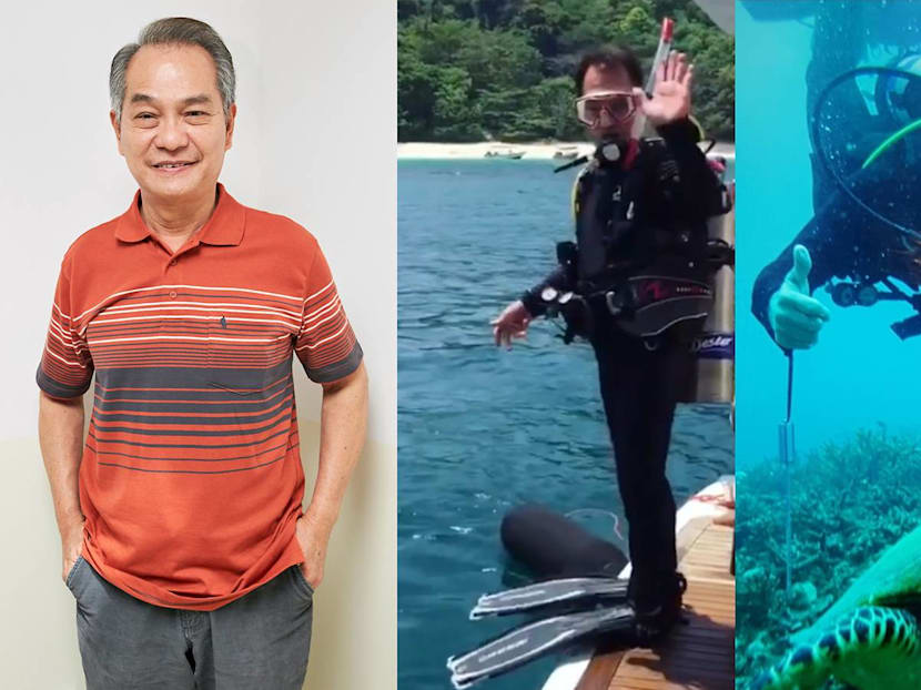 Veteran Ch 8 Actor Richard Low Becomes Certified Scuba Diver At Age 66, Proves Age is Just A Number