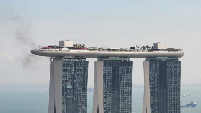 Fire breaks out on 55th floor of Marina Bay Sands