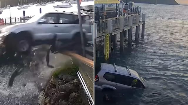 醉酒新西兰老妇驾车 失控撞码头围栏坠海