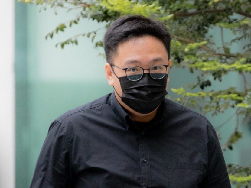 Alvin Koo Jing You arriving at the State Courts on June 3, 2022. Alvin Koo Jing You arriving at the State Courts on June 3, 2022.