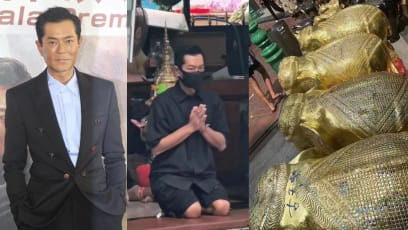 Louis Koo Spends S$9K On 4 Gold Elephant Statues As Offerings To Four-Faced Buddha In Bangkok