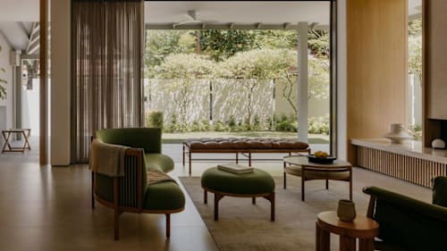 Inside a Singapore house that turns its split-level layout into a design advantage