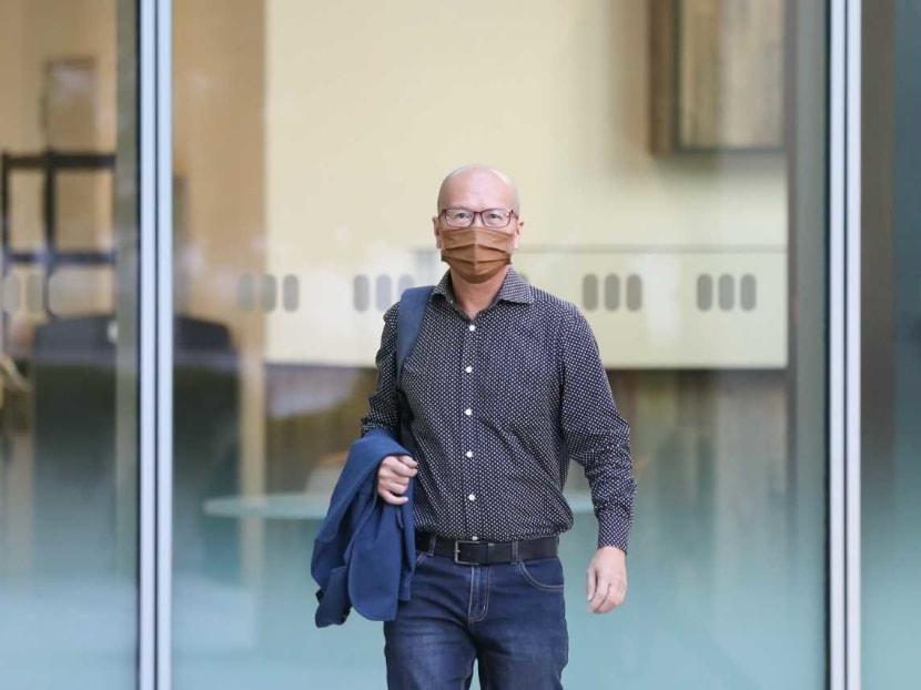 Gilbert Goh Keow Wah arriving at the State Courts on May 30, 2022.