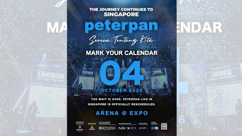 Konsert Peterpan di Singapura ditangguhkan kurang seminggu sebelum tarikh asal; peminat kecewa 