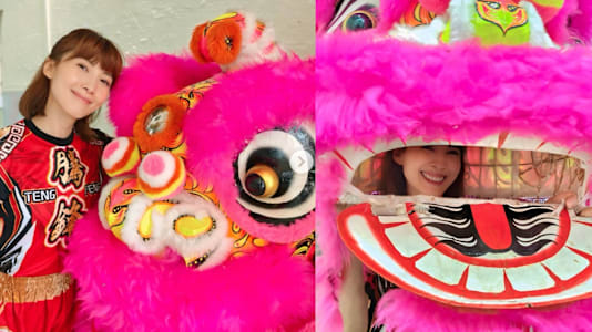 Jeanette Aw Only Had 3 Hours To Learn Lion Dance Before Performing At A Nursing Home — Here's How It Went Down