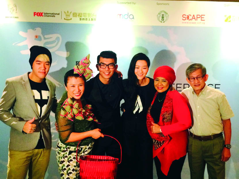 (From left) Shigga Shay, Liu Ling Ling, Royston Tan, Joi Chua and Rahimah Rahim at the press conference for Tan’s latest feature film 3688. Photo: Genevieve Loh
