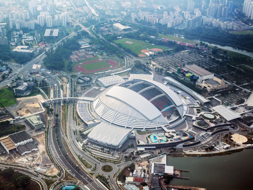 The "crocodile" was sighted in the Marina Reservoir near the Sports Hub. Bloomberg file photo