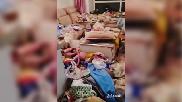 女租客退租留下满屋垃圾 中国房东四天清出七车垃圾