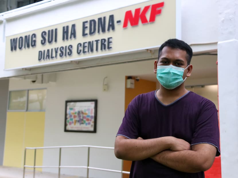 Mr Nathaniel Alejandrino (pictured), who is 25 years old and has end-stage kidney failure, goes for haemodialysis three times a week.