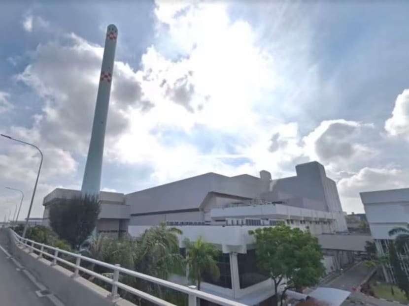 A screengrab from Google Street View showing the Tuas Incineration Plant.
