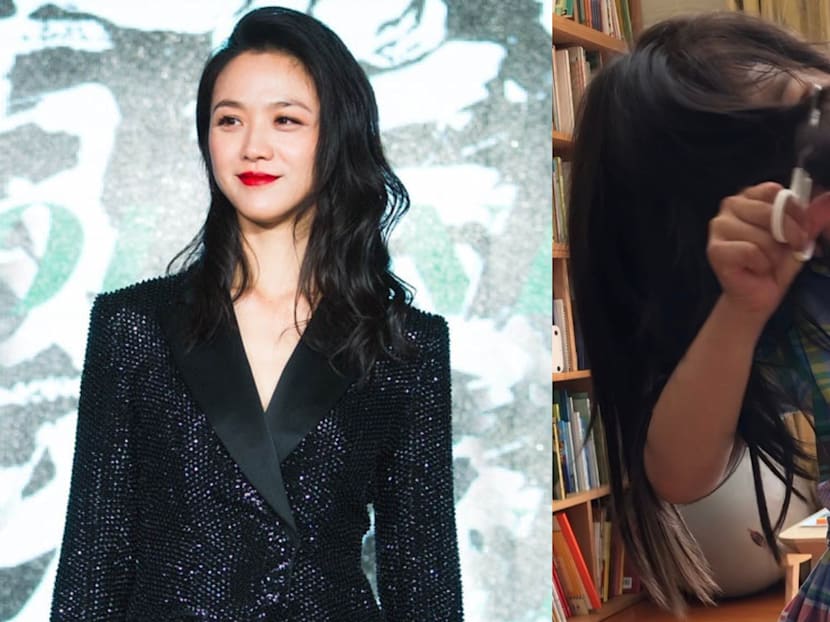 Tang Wei Lets Her 4-Year-Old Daughter Cut Her Own Hair