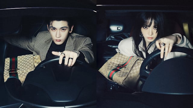 Gucci神助攻！张凌赫、田曦薇背起“情侣包”，《逐玉》CP感拉满