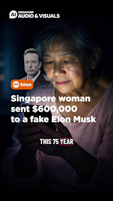 A Singaporean woman thought she was helping Elon Musk..it cost her 600,000 #8dayssg #8dayssgtrending #sgnews #fypsg #sgtiktok 