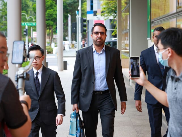 Leader of the Opposition Pritam Singh arriving at the Supreme Court on Aug 26, 2024.